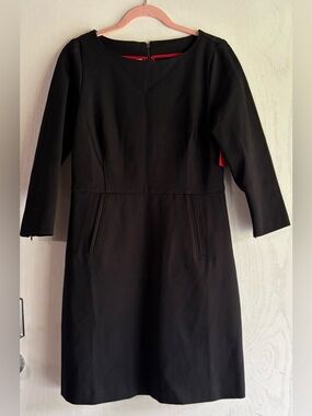 SPANX Black Midi Crewneck Sheath Dress